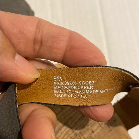 Korks : Gray Mules with Cork Footbed and Suede Finish - Picture 6 of 7